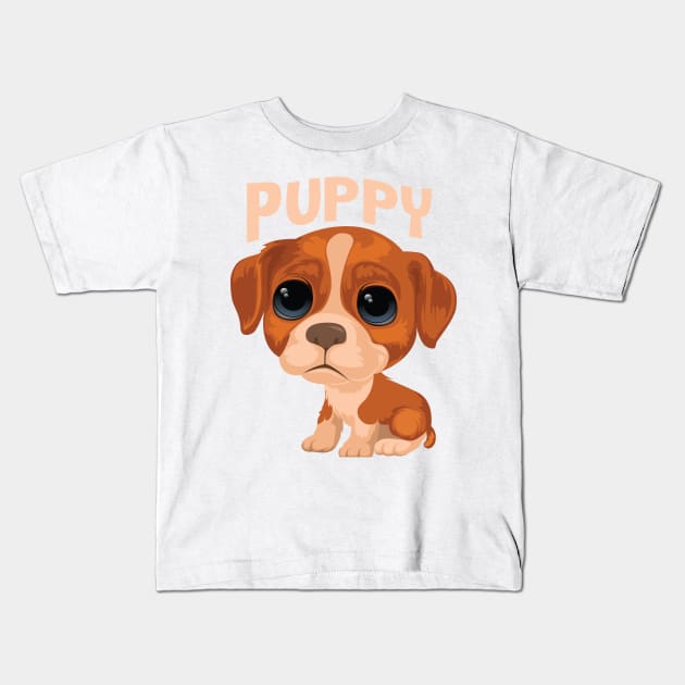 Puppy Kids T-Shirt by Rise And Design